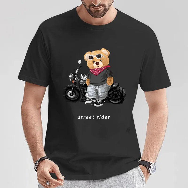 Summer Knights Clothing - Motorcycle Lovers Street Teddy Knight Print