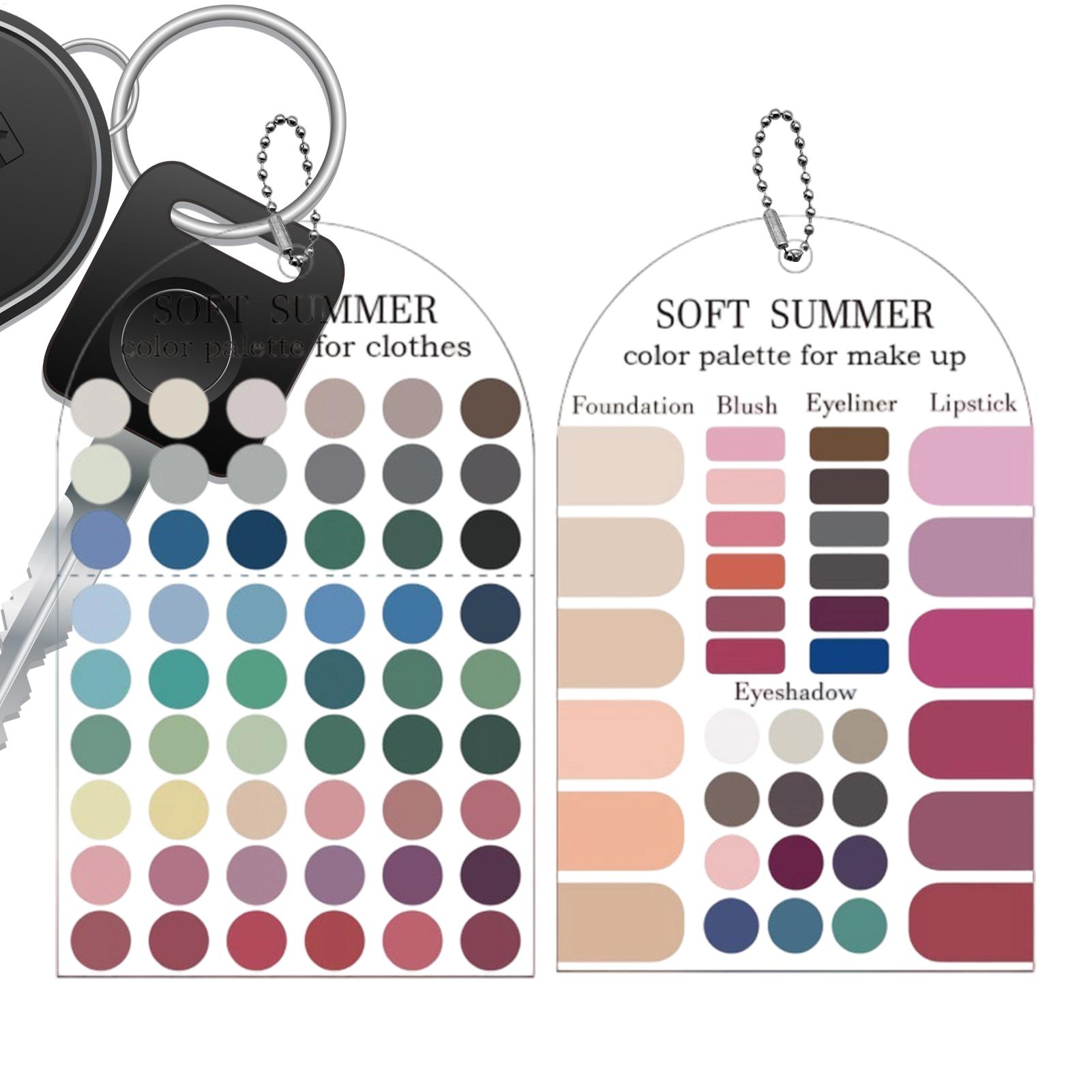 Summer Clothing Color Palette - Acrylic color matching card set 2Pcs/set