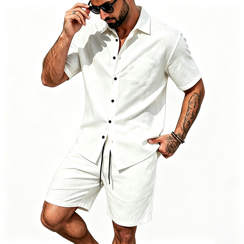 Men Linen Two Piece Outfit Sho - đánh giá và giá Summer Clothing Guys