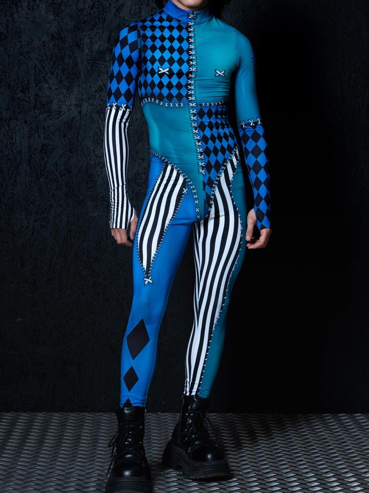 Clown Adult Robot Cosplay Jump - đánh giá và giá Summer Vacation Clothing Men
