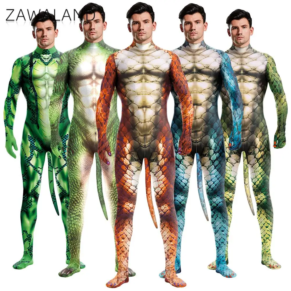 Zawaland Snake Dragon Men Cost - đánh giá và giá Summer Vacation Clothing Men