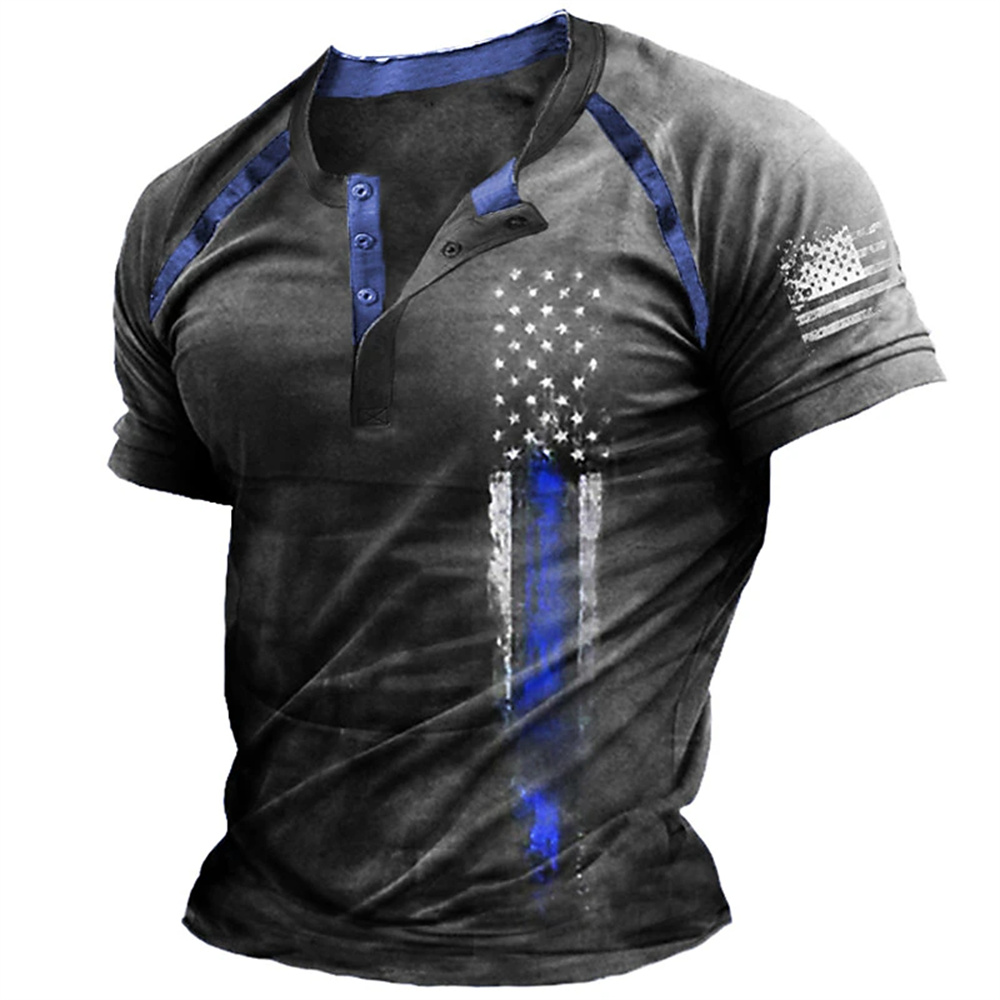 Funny 3D American Flag Print M - đánh giá và giá Summer Clothing Guys