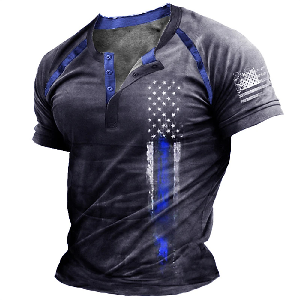 Funny 3D American Flag Print M - đánh giá và giá Summer Clothing Guys