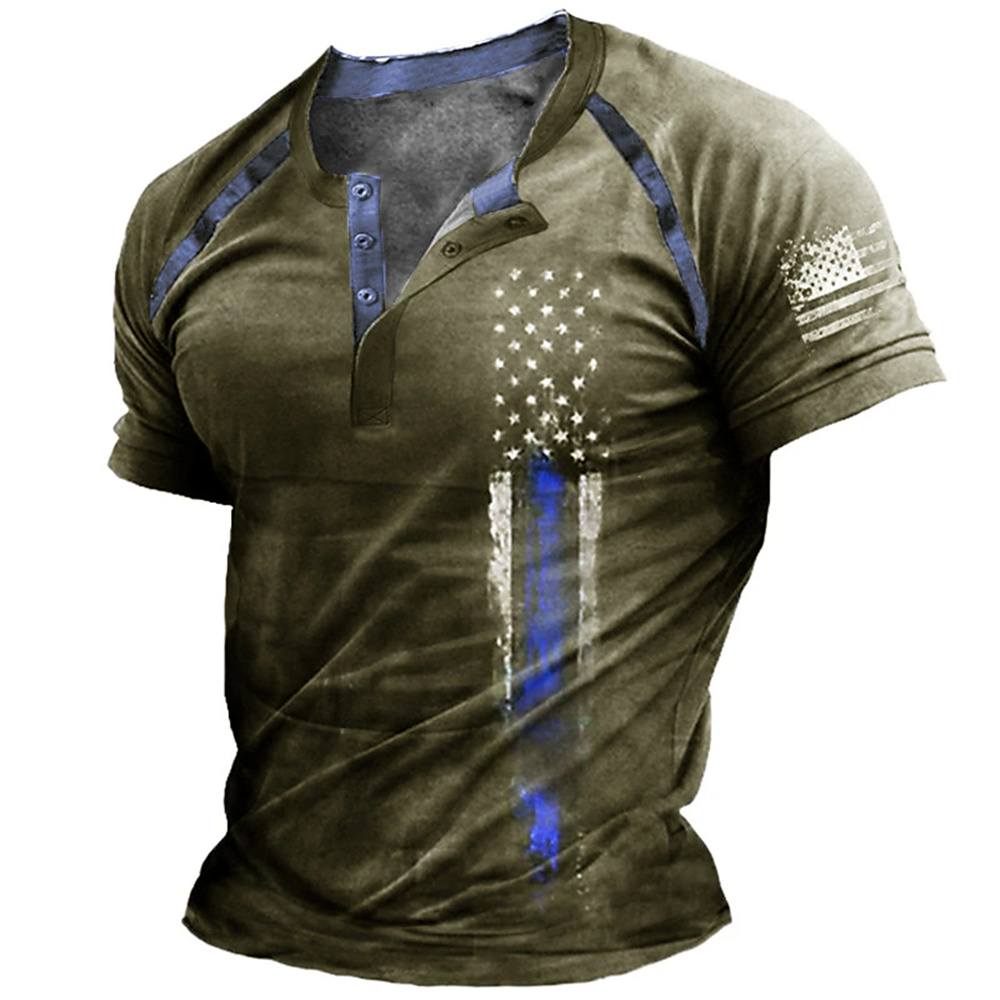 Funny 3D American Flag Print M - đánh giá và giá Summer Clothing Guys
