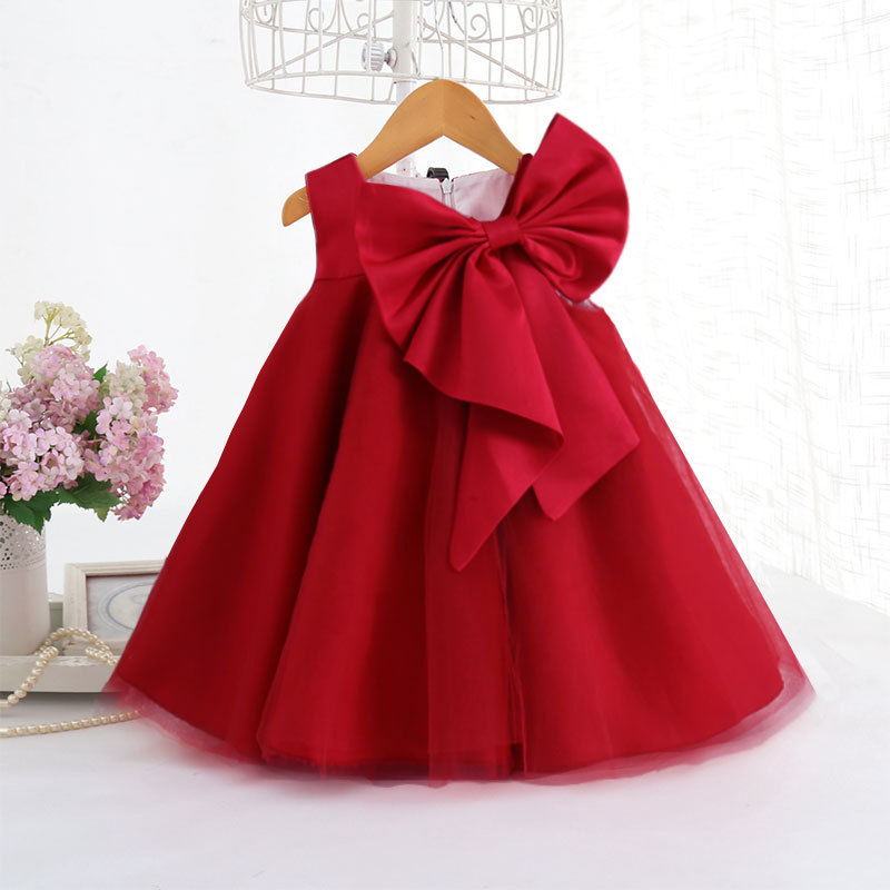 Mùa Hè 2021 Nơ Lớn Đầm Bé Gái  - đánh giá và giá Summer Clothing Baby Girl