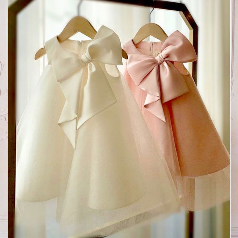 Mùa Hè 2021 Nơ Lớn Đầm Bé Gái  - đánh giá và giá Summer Clothing Baby Girl