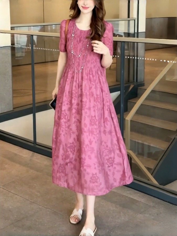 Elegant A-Line Dress Monogram  - đánh giá và giá Summer Clothing Tagline