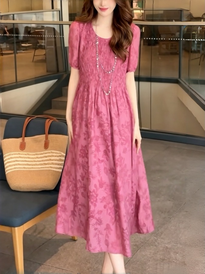 Elegant A-Line Dress Monogram  - đánh giá và giá Summer Clothing Tagline