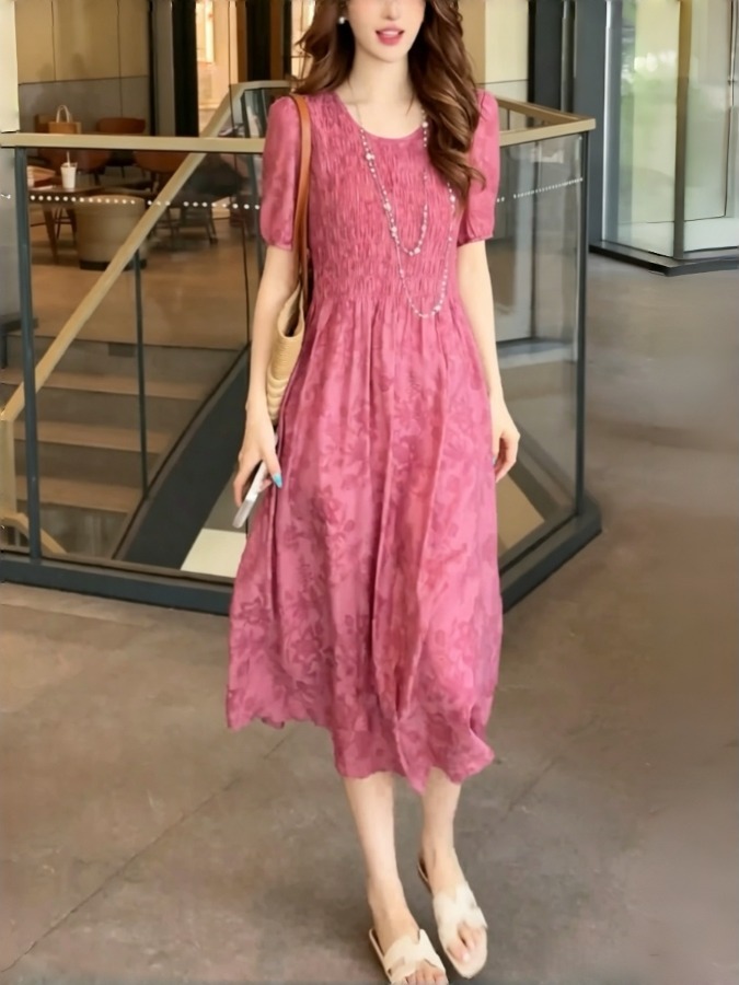Elegant A-Line Dress Monogram  - đánh giá và giá Summer Clothing Tagline