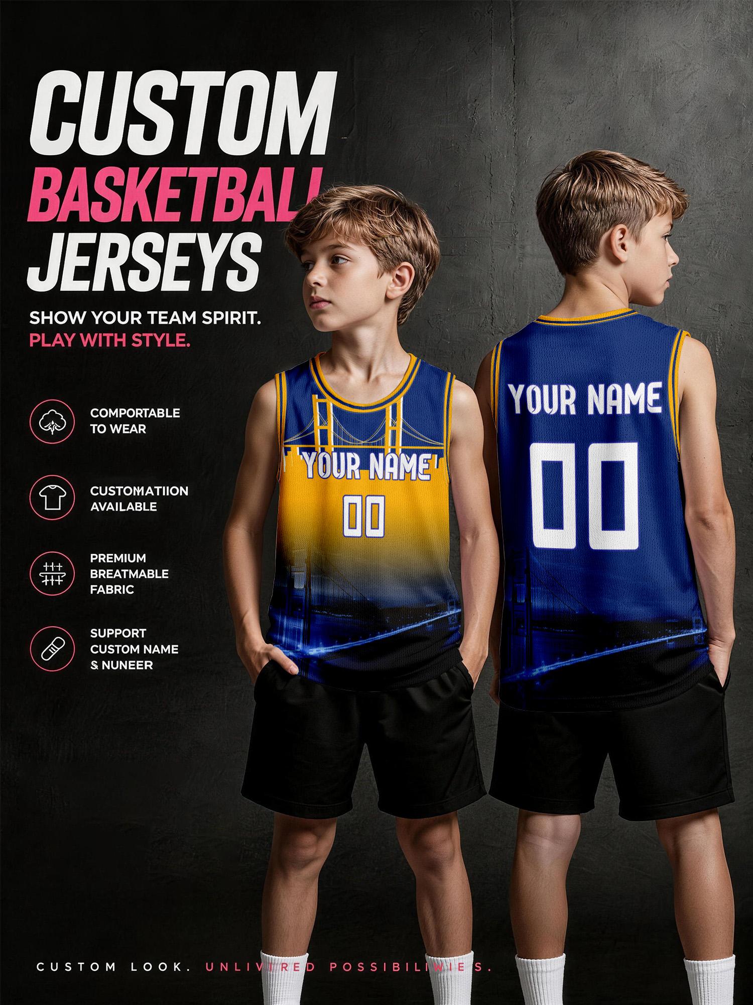 Kids Custom Gradient Basketbal - đánh giá và giá Tank Top Breathable