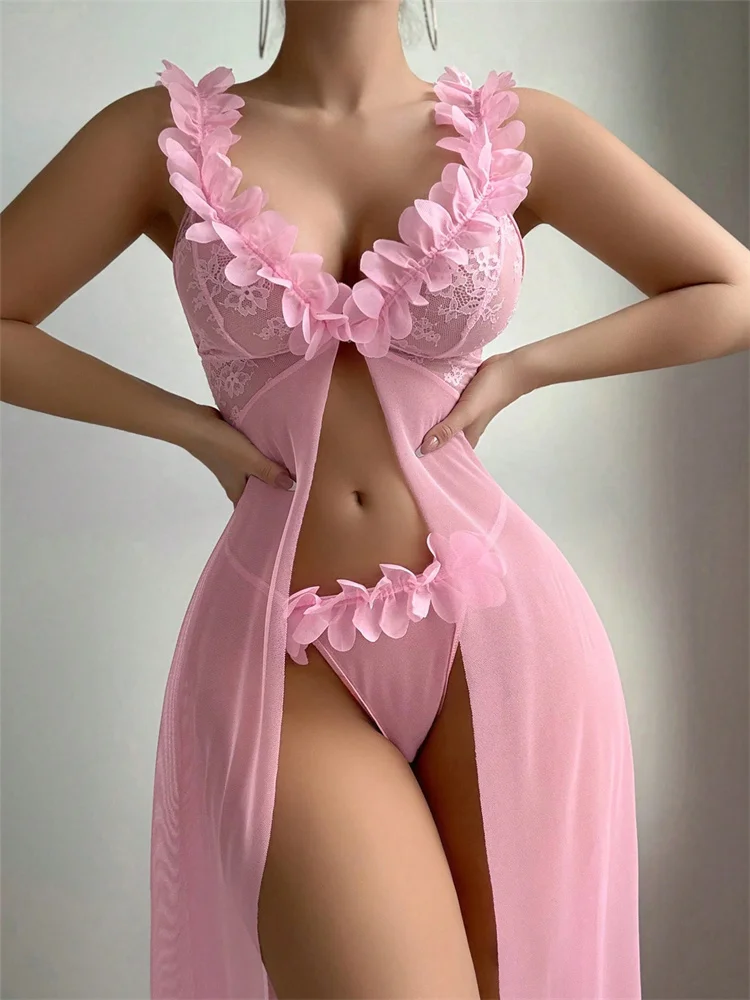 Pink Floral Sexy Nighties Wome - đánh giá và giá Summer Clothing On Sale