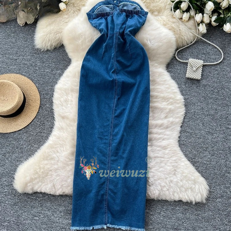 2026 Women Retro Strapless Den - đánh giá và giá Summer Clothing Juniors