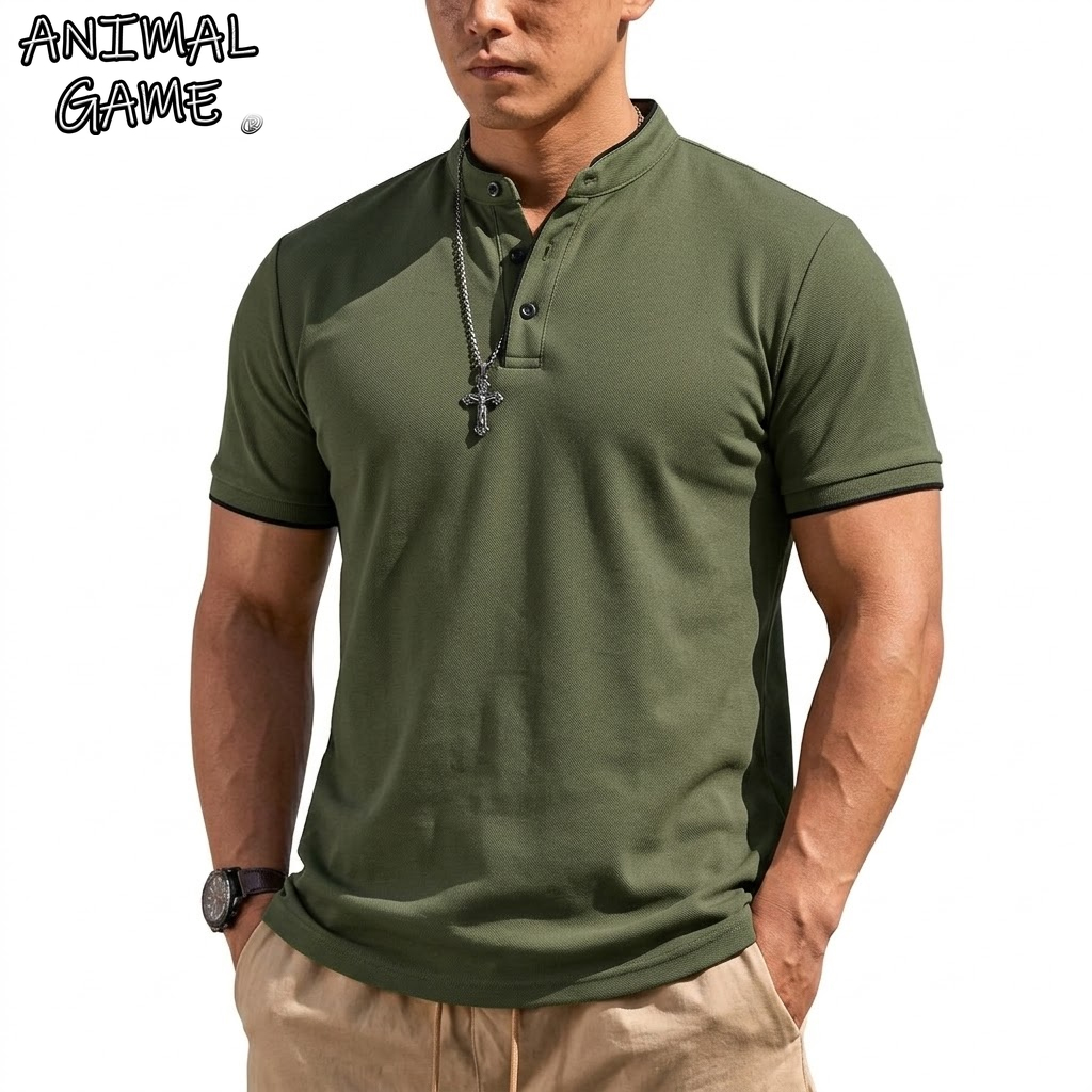 Summer Short Sleeve Henley Shi - đánh giá và giá Summer Clothing Guys