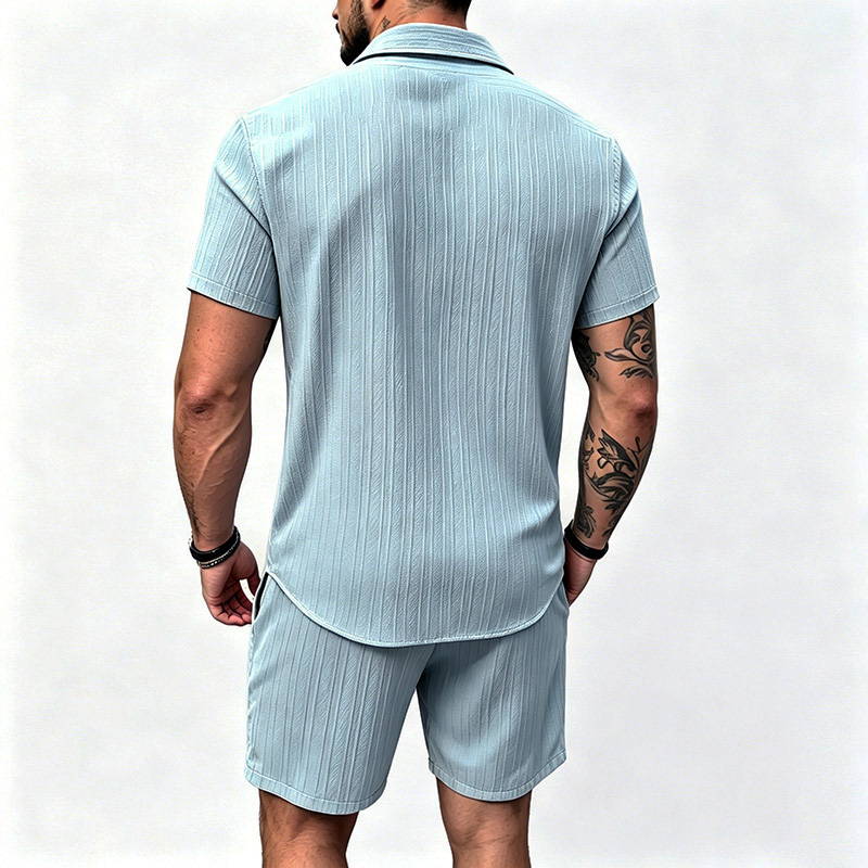 2026 New Men Vertical Wrinkle  - đánh giá và giá Summer Clothing Guys