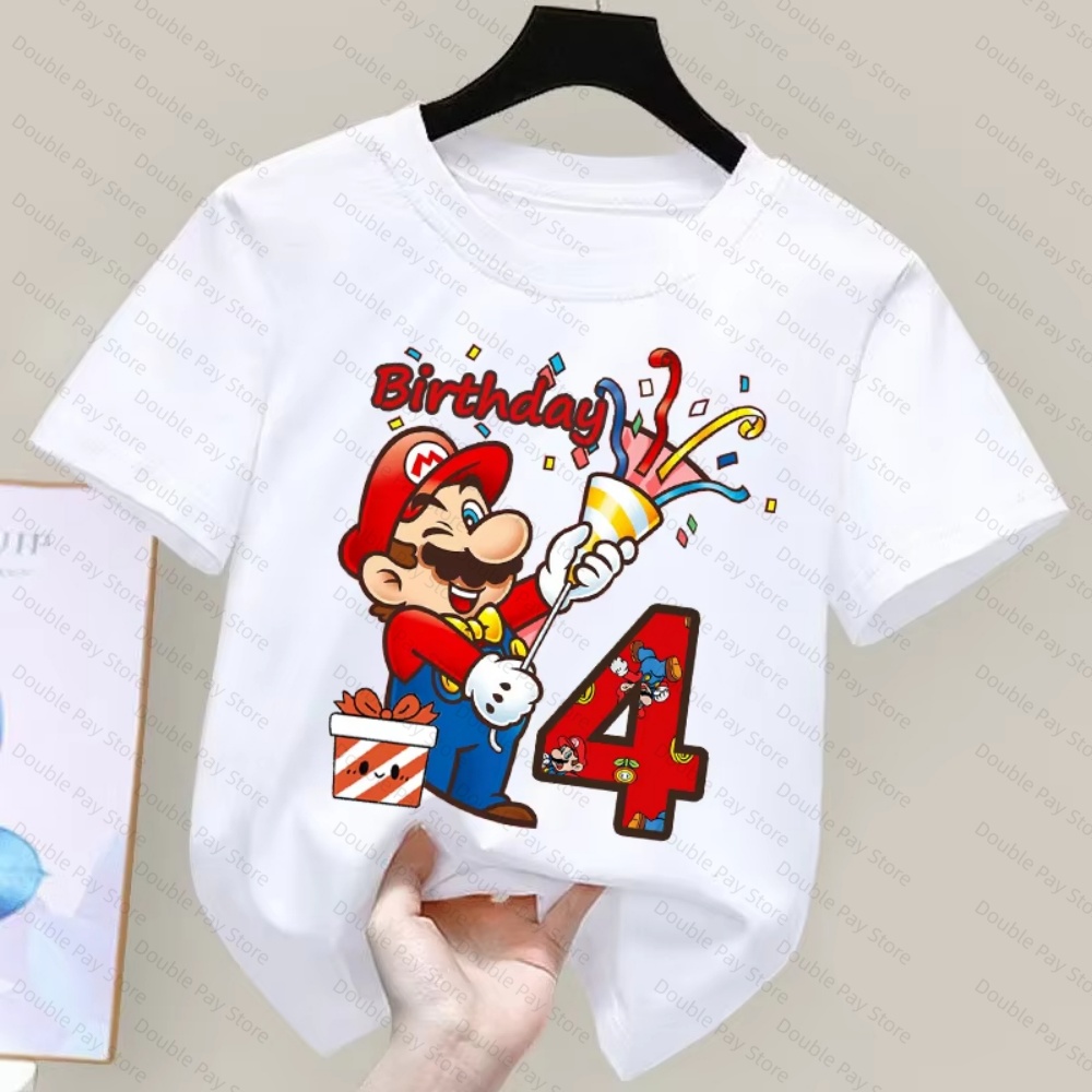 Kids Cartoon Mario Birthday Nu - đánh giá và giá Summer Edition Clothing
