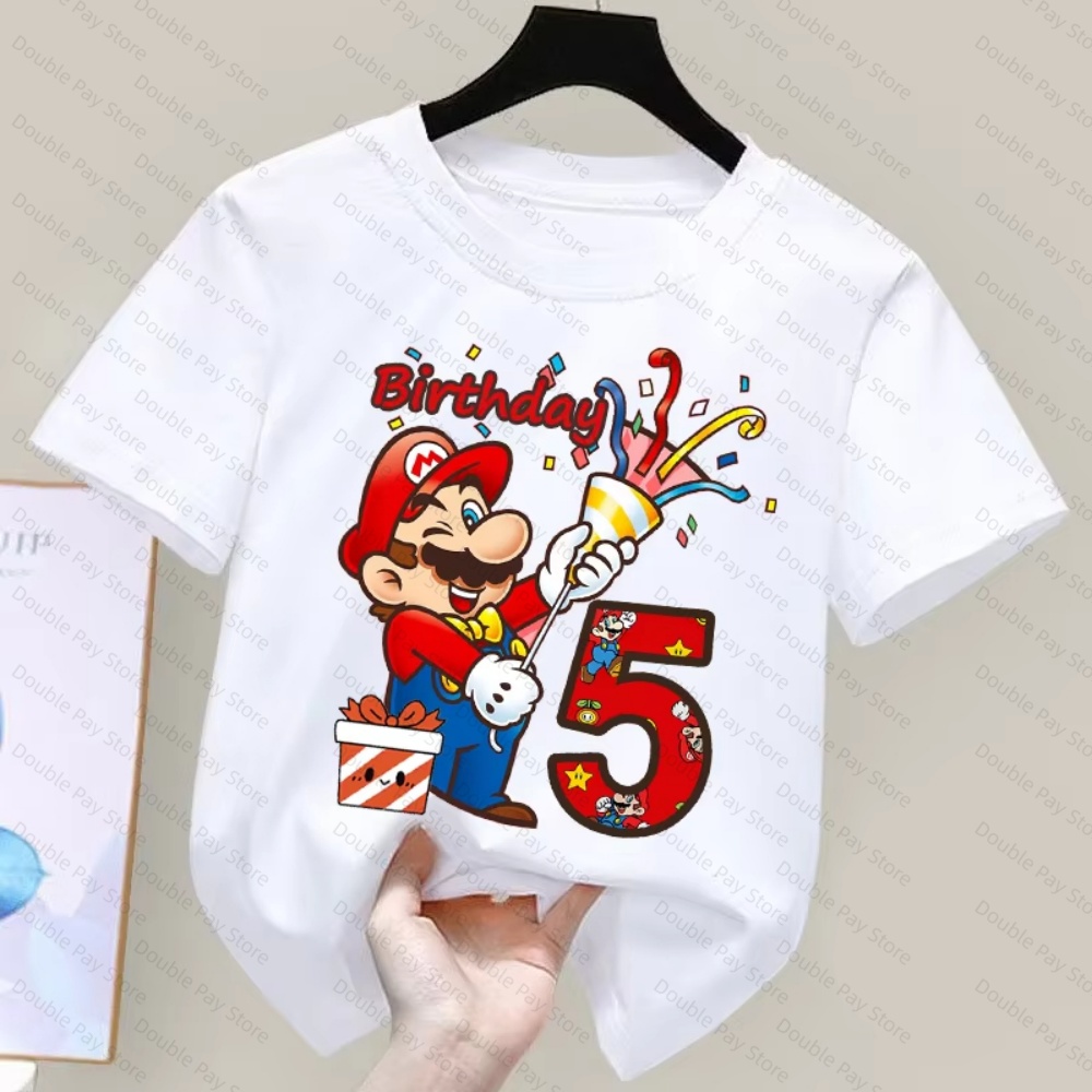 Kids Cartoon Mario Birthday Nu - đánh giá và giá Summer Edition Clothing