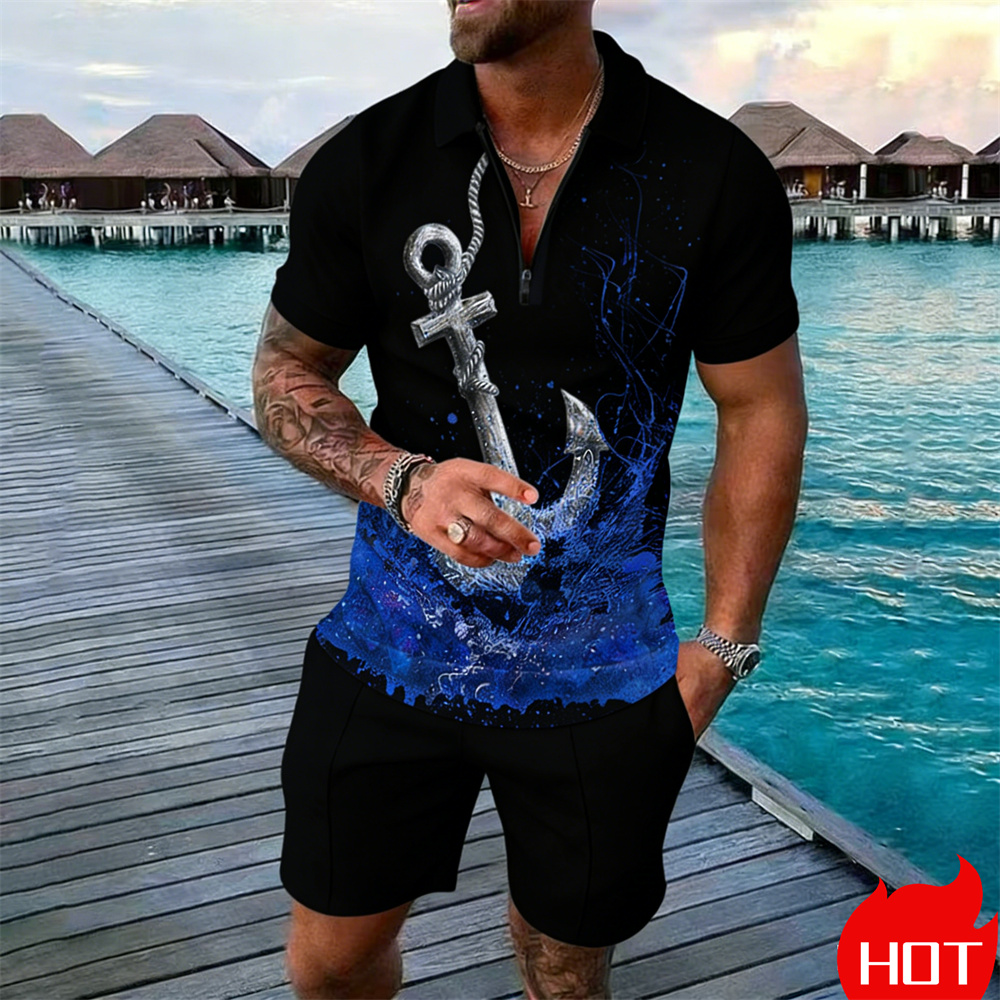 Summer man polo shirt set Vint - đánh giá và giá Summer Vacation Clothing Men