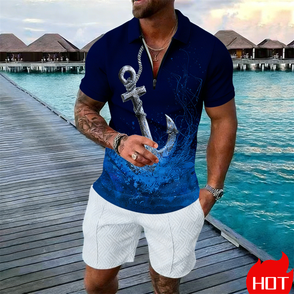 Summer man polo shirt set Vint - đánh giá và giá Summer Vacation Clothing Men