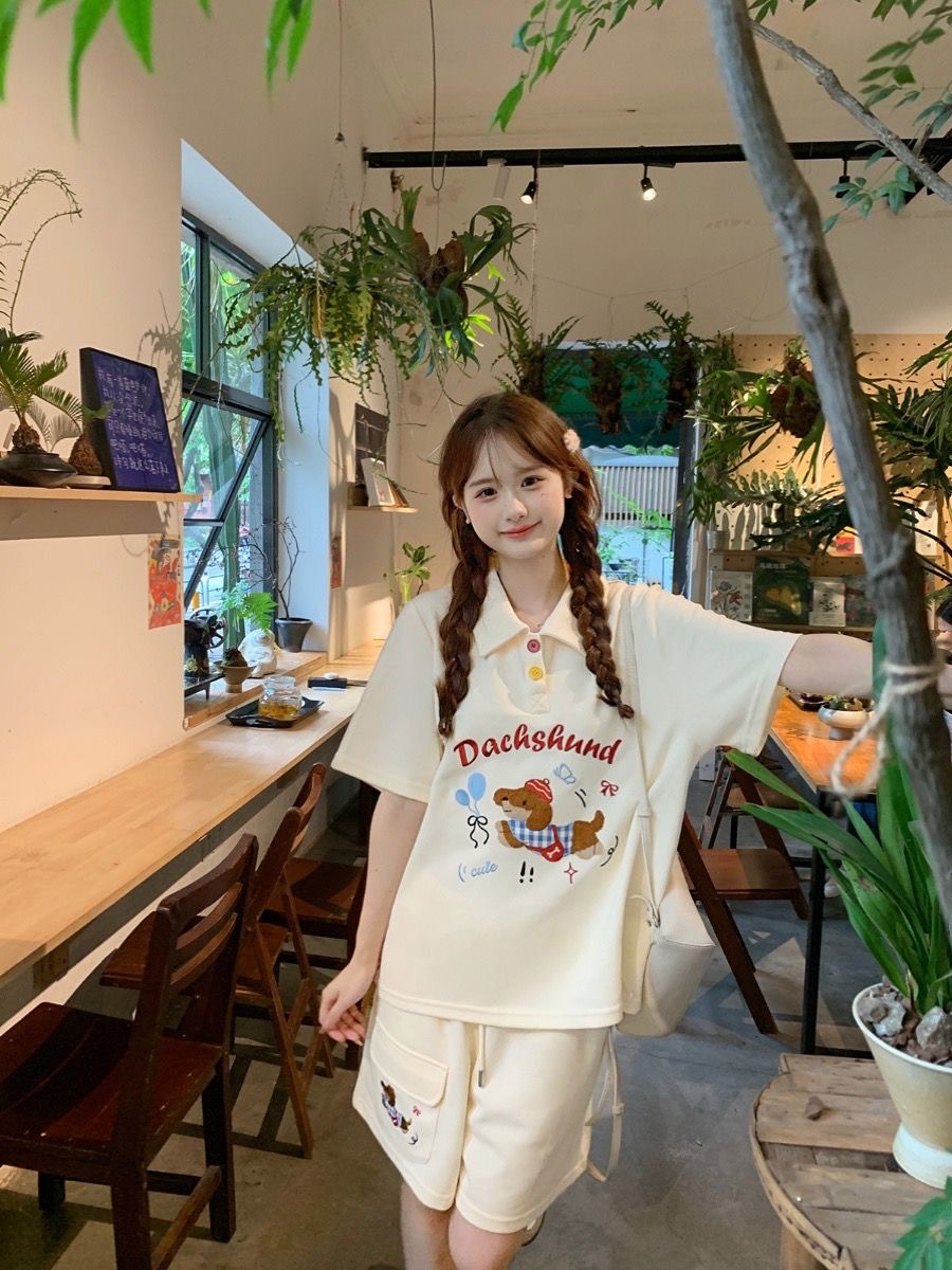 Kawaii Embroidery Dog Japan St - đánh giá và giá Summer Clothing Juniors