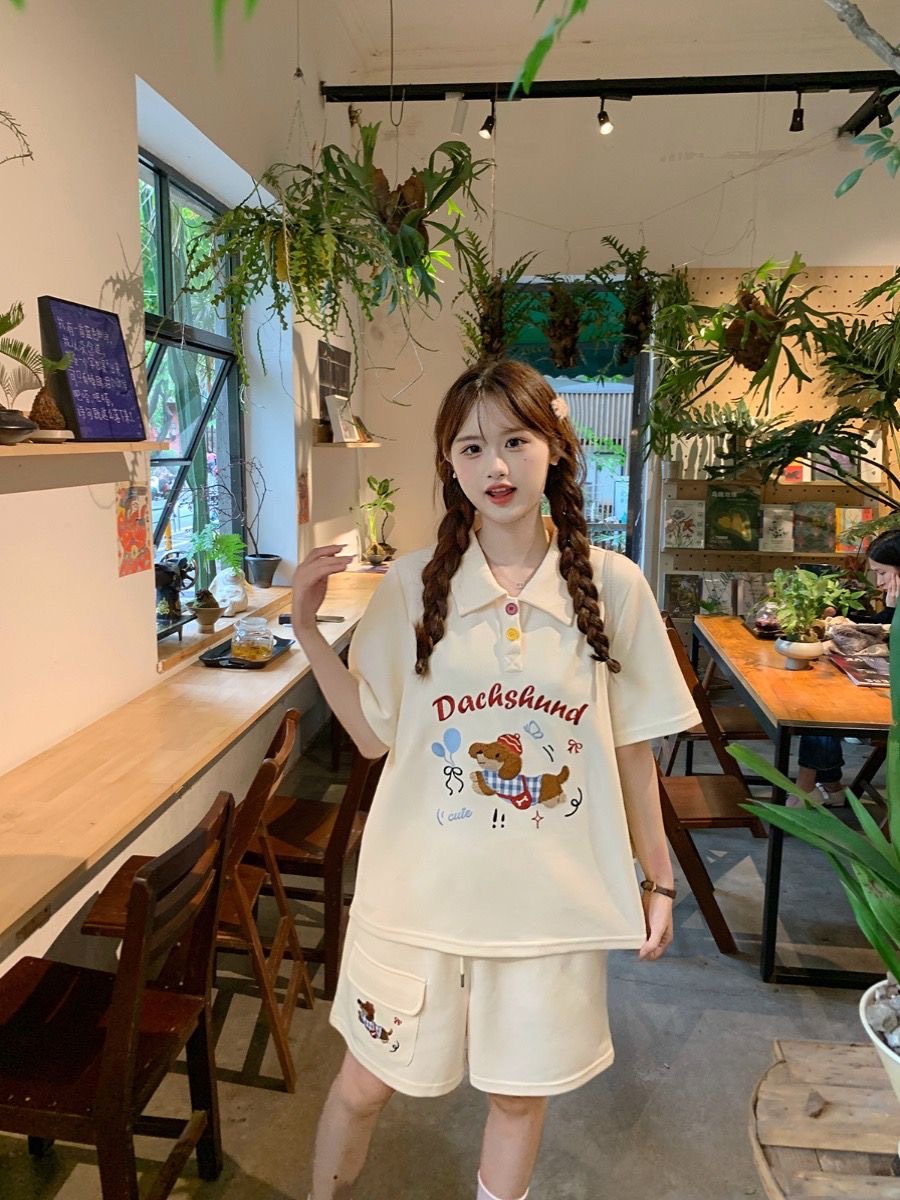 Kawaii Embroidery Dog Japan St - đánh giá và giá Summer Clothing Juniors